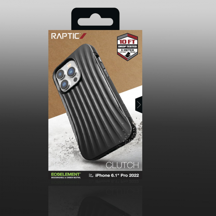 Raptic - Raptic iPhone 14 Pro Skal Clutch - Svart