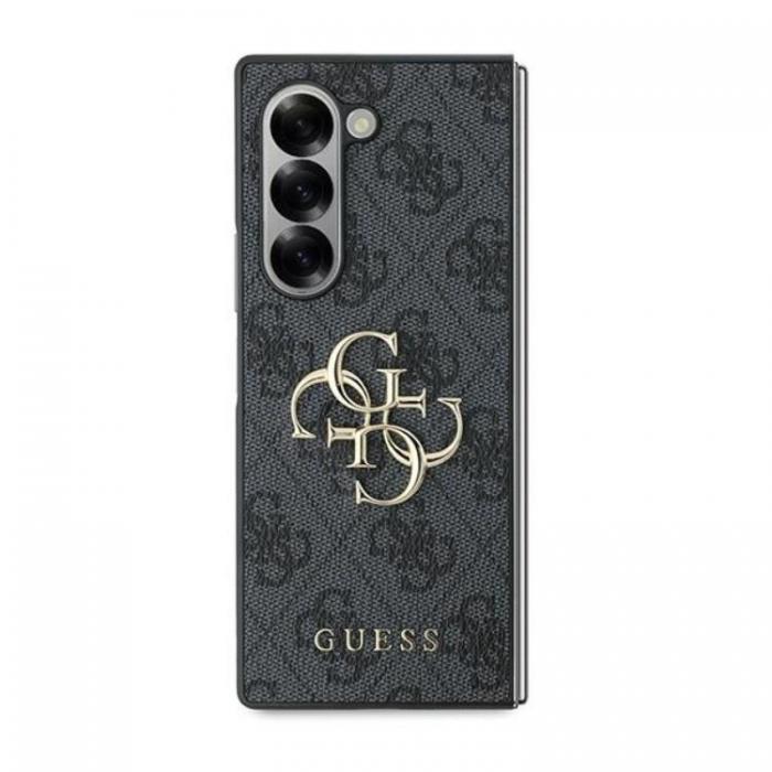 Guess - Guess Galaxy Z Fold 6 Mobilskal Lder 4G Metal Logo - Svart