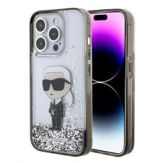 KARL LAGERFELD - Karl Lagerfeld iPhone 15 Pro Max Mobilskal Liquid Glitter Ikonik