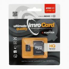 Imro - Imro Minneskort MicroSD 256GB Med Adapter Klass 10 UHS 3