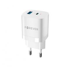 Forever - Forever GaN Väggladdare 1x USB-C 1x USB 33W TC-05 - Vit