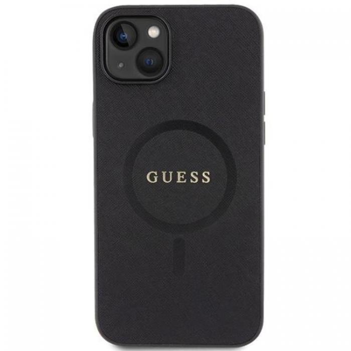 Guess - Guess iPhone 15 Plus Mobilskal Magsafe Saffiano - Svart