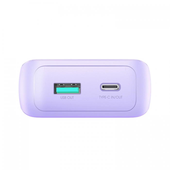 Joyroom - Joyroom Powerbank 10000mAh 30W med Lightning/USB-C Kablar - Lila