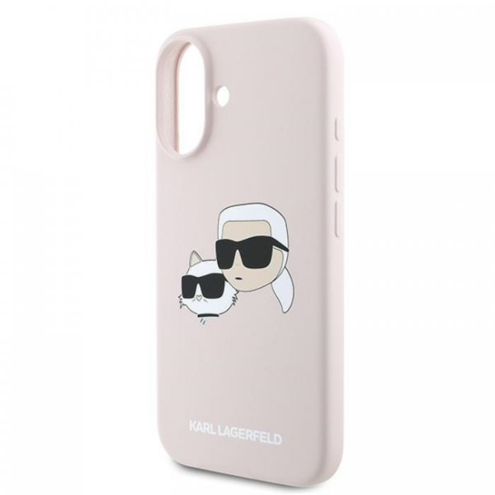 KARL LAGERFELD - KARL LAGERFELD iPhone 16 Plus Mobilskal Magsafe Silikon Double Heads Print