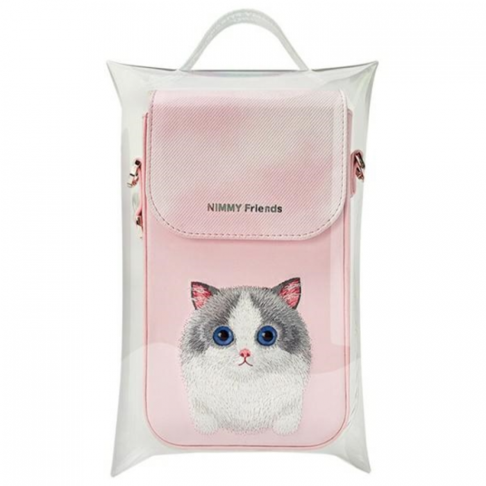 NIMMY - Nimmy Halsbandsfodral Big Eyed Pet 2.0 Cat - Rosa