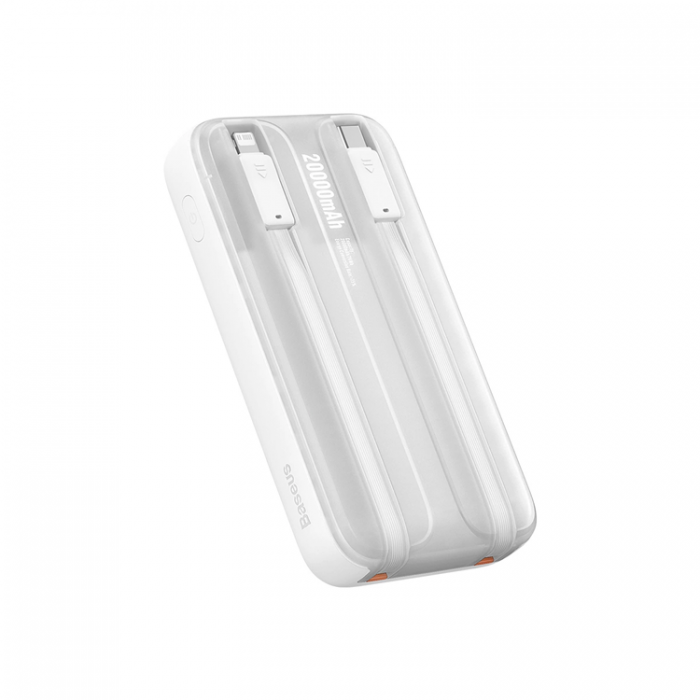 BASEUS - Baseus Powerbank med display 20000mAh 22.5W Comet Series - Vit