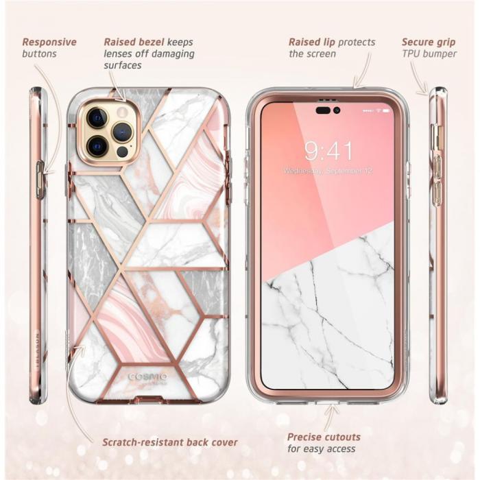 SupCase - SupCase iPhone 14 Pro Skal Cosmo - Marble