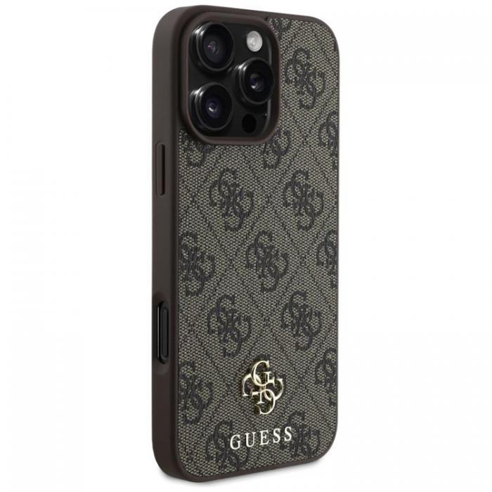 Guess - Guess iPhone 16 Pro Mobilskal MagSafe HC PU 4G Small Classic - Brun