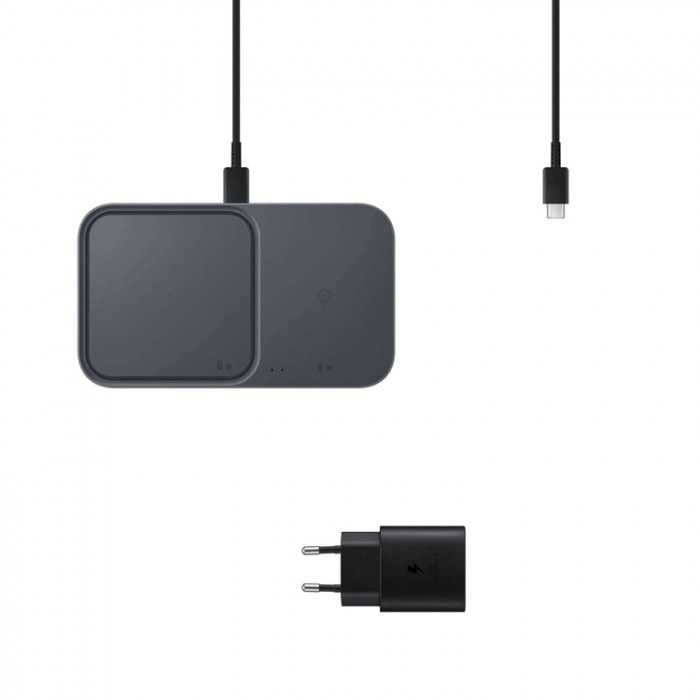 Samsung - Samsung 15W Trdls Laddare + Vggladdare och Kabel - Svart