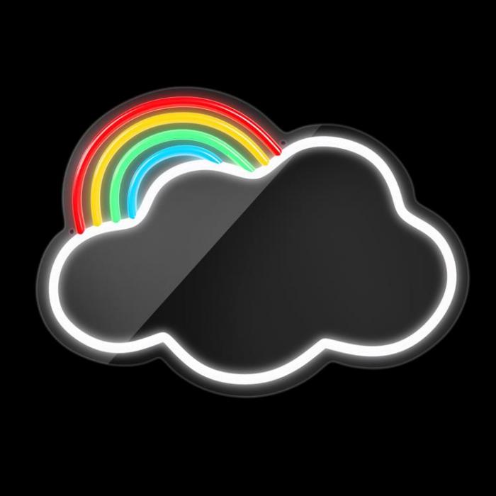 Forever Light - Forever Light Neon MIRROR LED CLOUD FMNE05 - Flerfrgad