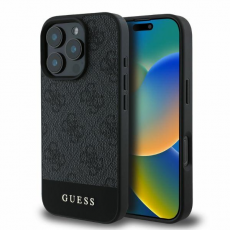 Guess - Guess iPhone 16 Pro Max Mobilskal 4G Bottom Stripe - Svart