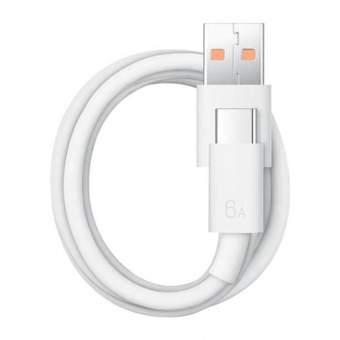 Huawei - HUAWEI USB-A Till USB-C 66W 6A Kabel 1m Bulk - Vit