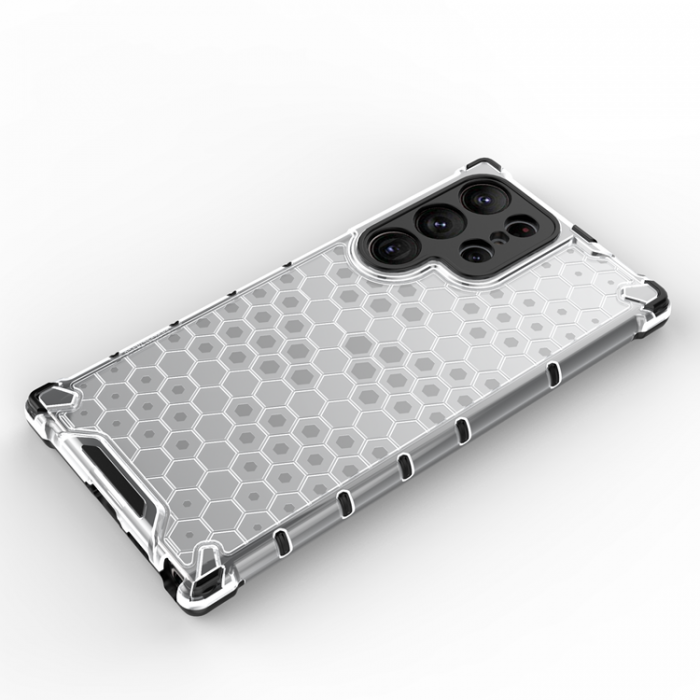 A-One Brand - Galaxy S23 Ultra Skal Honeycomb Armored Hybrid - Svart