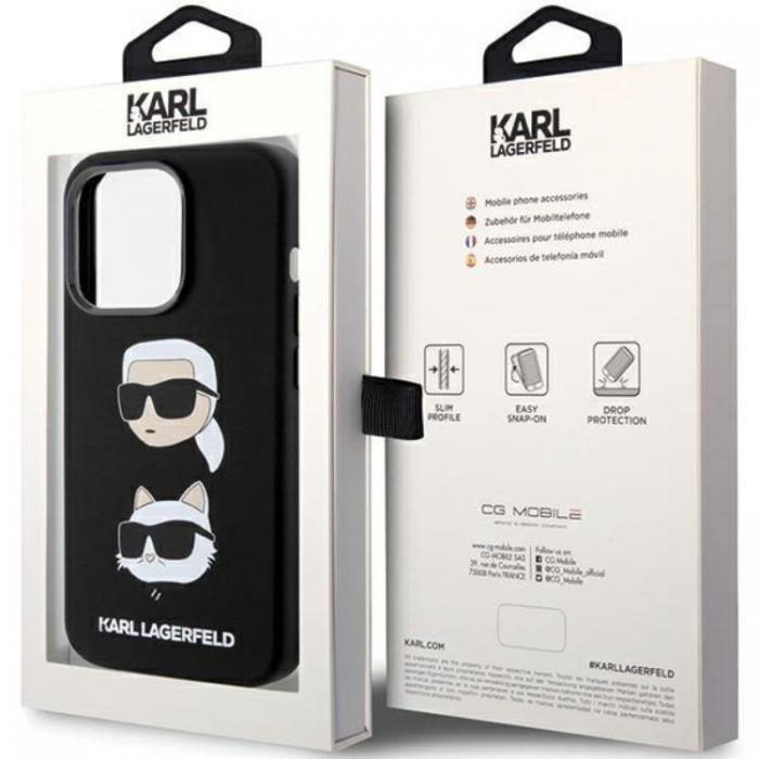 KARL LAGERFELD - KARL LAGERFELD iPhone 15 Pro Max Mobilskal Karl&Choupette Head