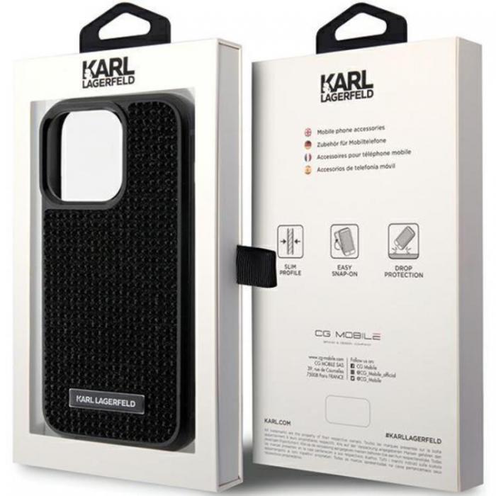 KARL LAGERFELD - KARL LAGERFELD iPhone 15 Pro Mobilskal Rhinestone Logo