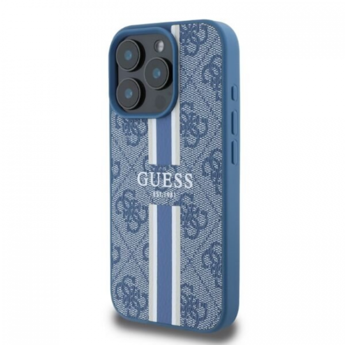 Guess - Guess iPhone 16 Pro Max Mobilskal Magsafe 4G Printed Stripes