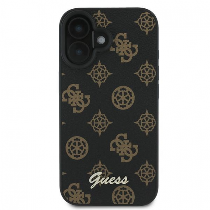 Guess - Guess iPhone 16 Plus Mobilskal Magsafe Peony Script - Svart