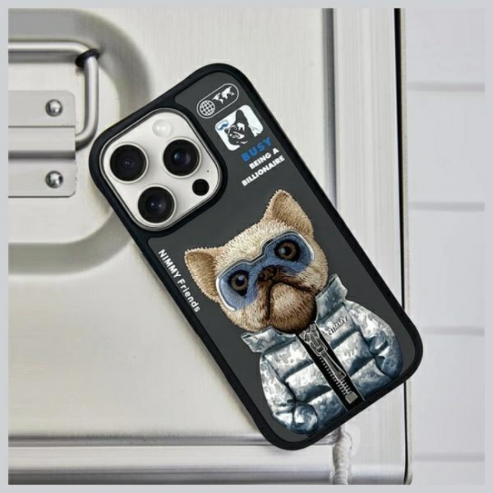 NIMMY - Nimmy iPhone 16 Pro Mobilskal Cool & Cute 2.0 Dog - Svart