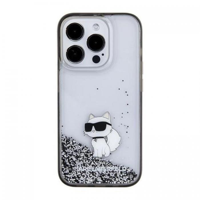 KARL LAGERFELD - KARL LAGERFELD iPhone 15 Pro Mobilskal Liquid Glitter Choupette