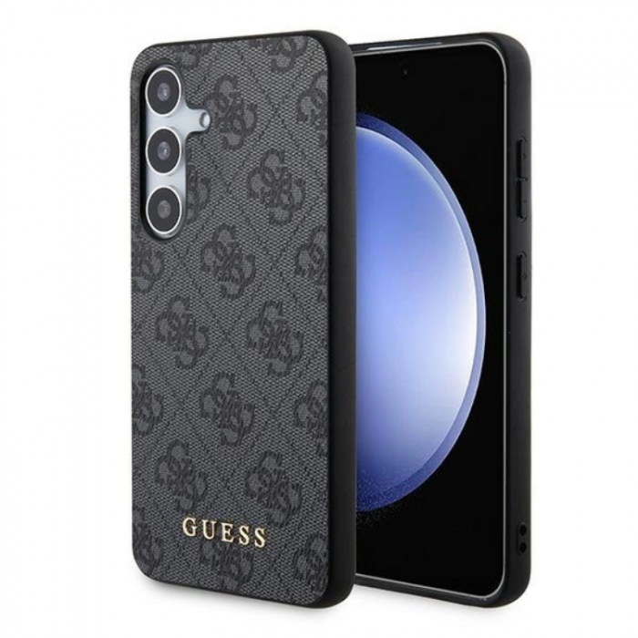 Guess - Guess Galaxy A55 5G Mobilskal Metall Gold Logo - Svart