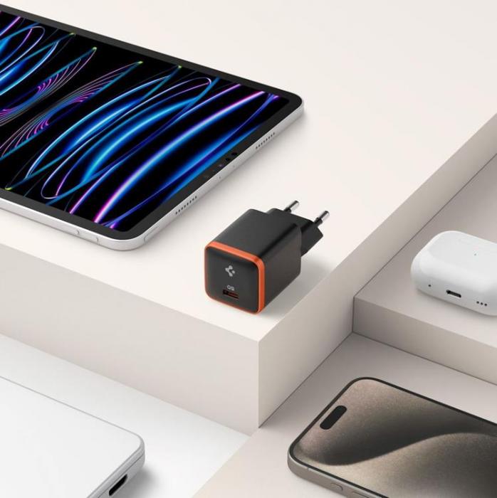 Spigen - Spigen Snabbladdare 30W EE301EU Arcstation Essential - Svart