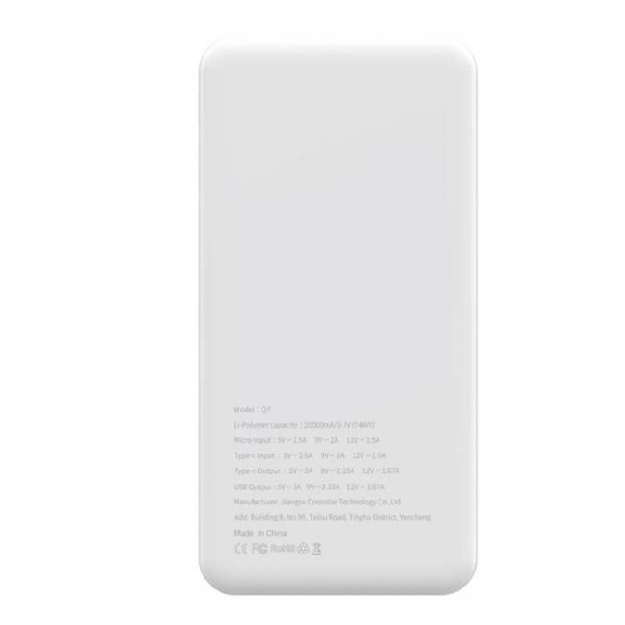 Puridea - Puridea Powerbank 20000 mAh PD QC 3.0 3A 20W Q7 - Vit