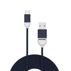 PANTONE - Pantone USB/MicroUSB 1.5m Kabel 2.4A PT-MC001-5 2380C Marinblå