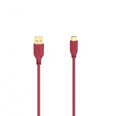 Hama - HAMA Kabel USB-C Flexi-Slim 0.75m - Guld/Röd