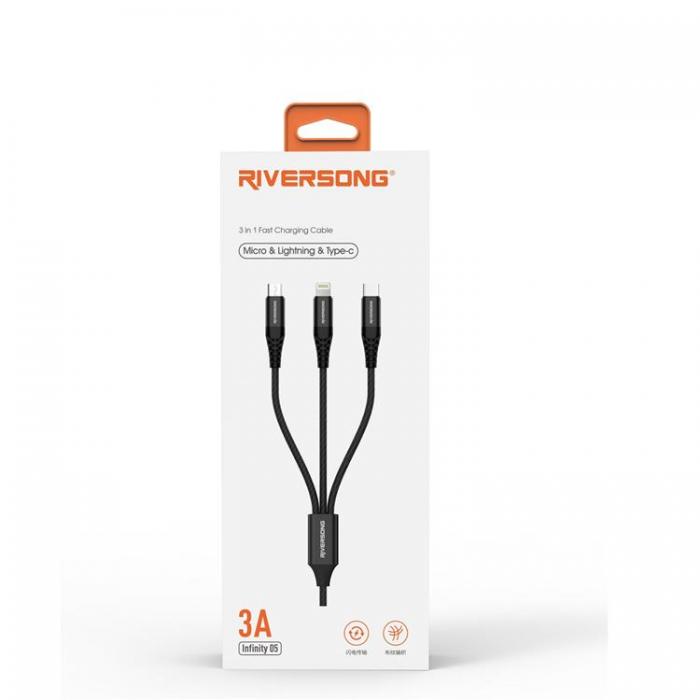 Riversong - Riversong 3in1 USB/MicroUSB/Lightning/Typ-C 1m C58 Infinity 05