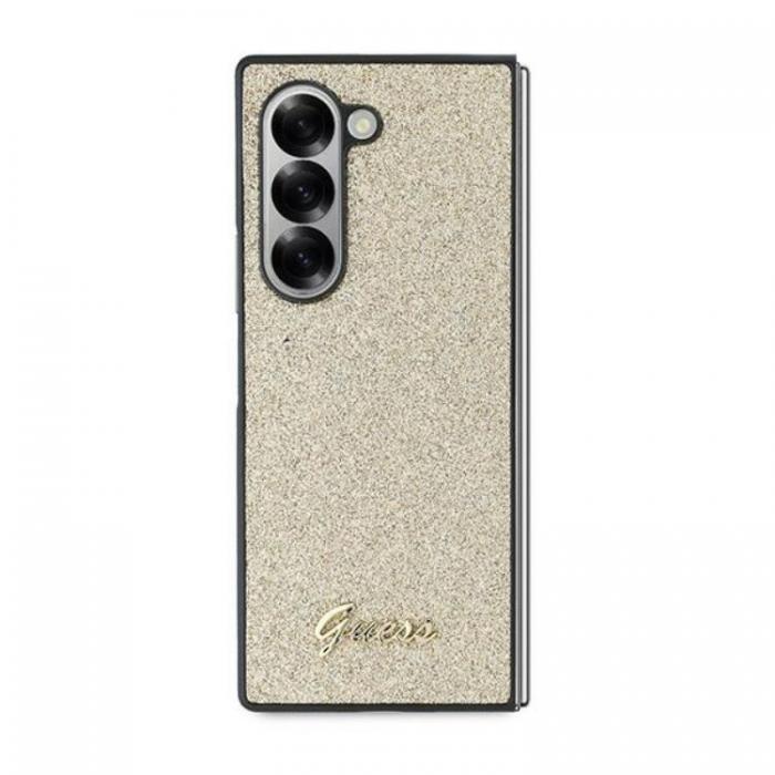 Guess - Guess Galaxy Z Fold 6 Mobilskal 4G Glitter Script - Guld