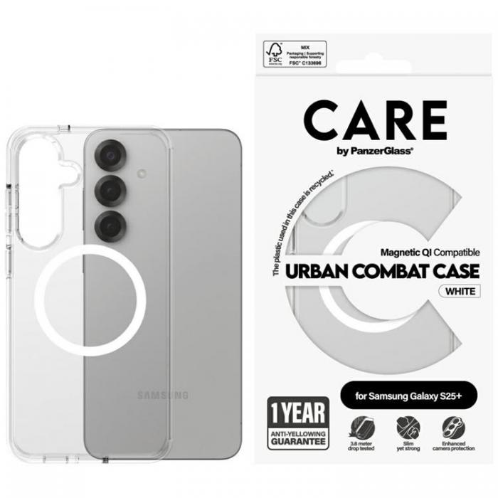 PanzerGlass - CARE By PanzerGlass Galaxy S25 Plus Mobilskal MagSafe QI Urban Combat - Vit