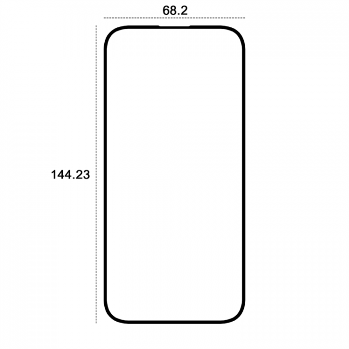 Etteri - Etteri iPhone 15 Hrdat Glas Skrmskydd 9D - Svart