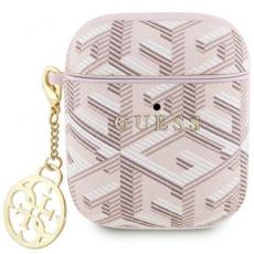 Guess - Guess AirPods 1/2 Skal GCube Charm - Rosa