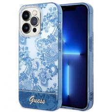 Guess - GUESS iPhone 14 Pro Max Skal Porcelain Collection - Blå