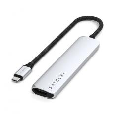 Satechi - Satechi 6-i-1 HUBB USB-C Slim Multiport Adapter - Silver