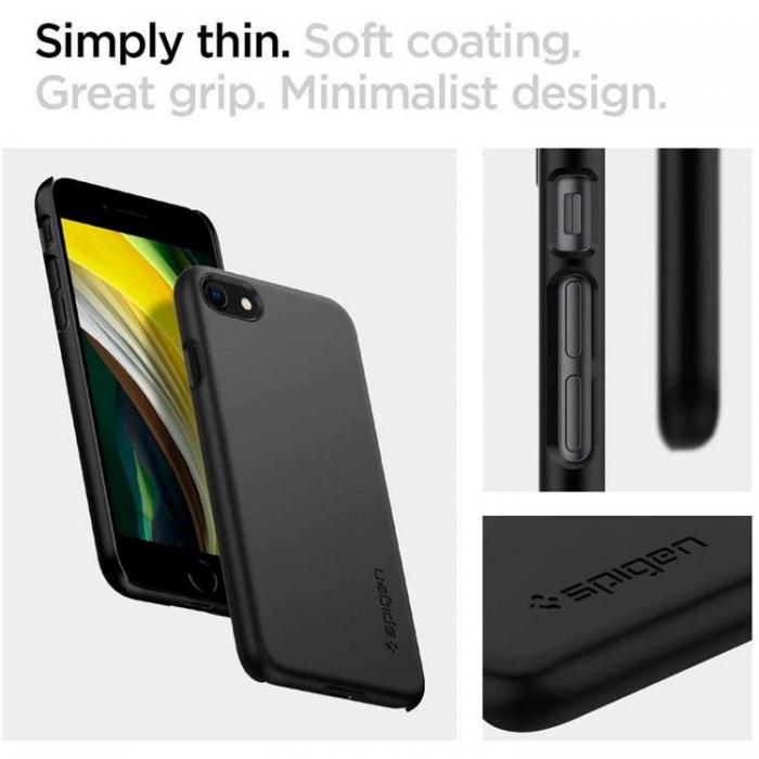 Spigen - Spigen Thin Fit Skal iPhone 7/8/SE (2020/2022) - Svart