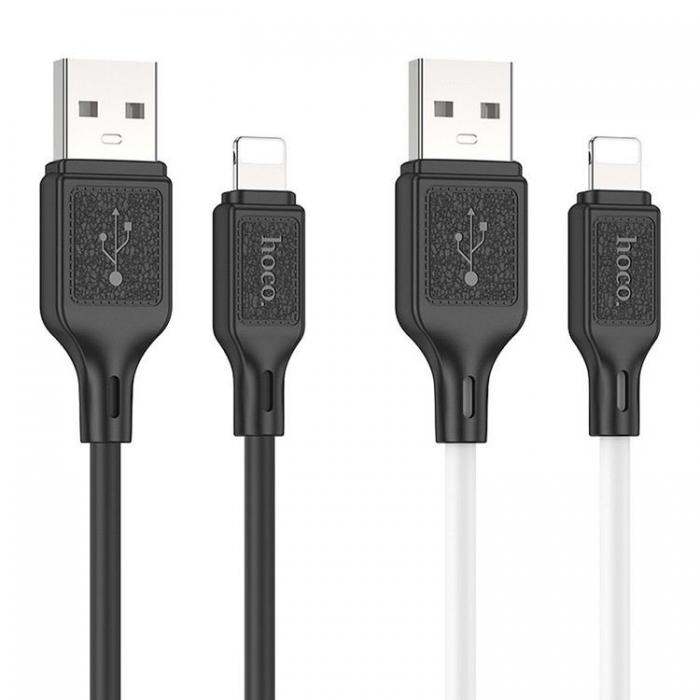 Hoco - HOCO USB-A Till Lightning 1m Kabel 2.4A X90 - Vit