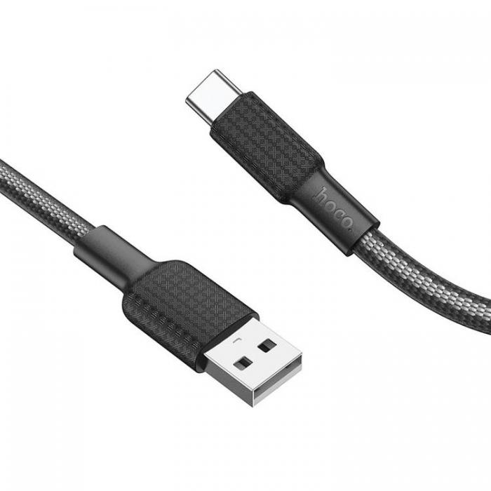 Hoco - HOCO USB-A Till USB-C Kabel 1m 3A X69 - Svart/Vit