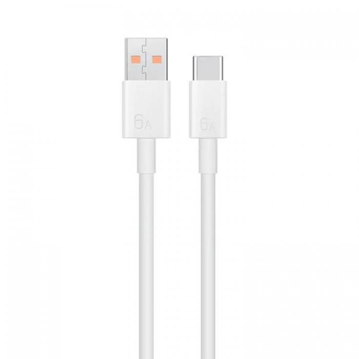 Huawei - HUAWEI USB-A Till USB-C 66W 6A Kabel 1m Bulk - Vit