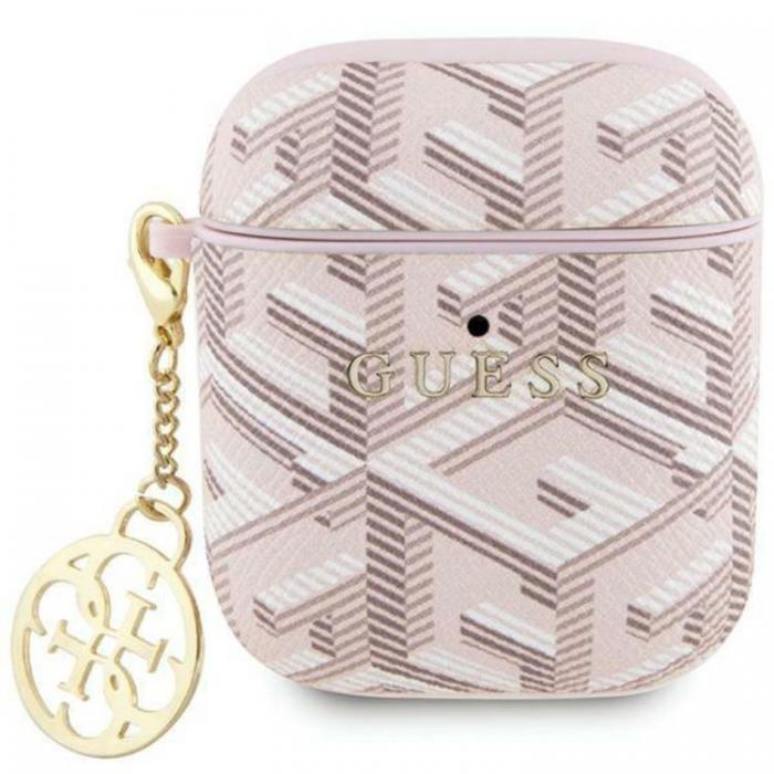 Guess - Guess AirPods 1/2 Skal GCube Charm - Rosa