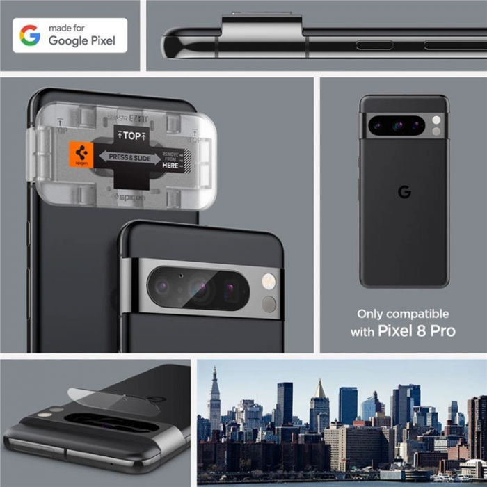 Spigen - Spigen [2-Pack] Google Pixel 8 Pro Kameralinsskydd Hrdat Glas EZ Fit