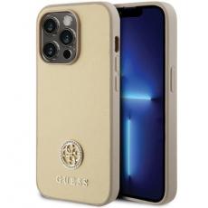 Guess - Guess iPhone 15 Pro Max Mobilskal Strass Metal Logo - Guld