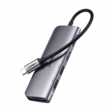 Ugreen - Ugreen 6in1 HUB USB-C Till USB-C, HDMI, SD/TF Kortläsare, 2xUSB-A 3.0