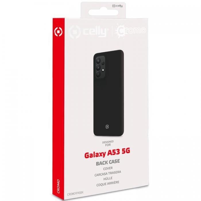 Celly - Celly Galaxy A53 5G Skal Soft Rubber Cromo - Svart