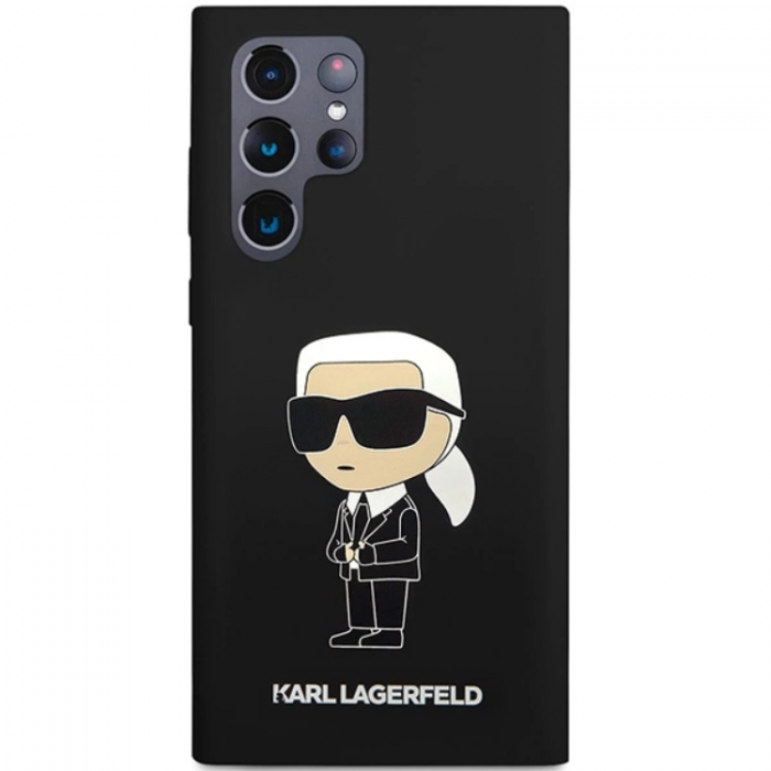 KARL LAGERFELD - Karl Lagerfeld Galaxy S24 Ultra Mobilskal Silikon Ikonik - Svart