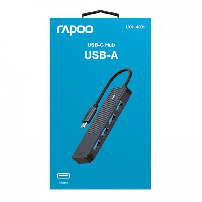 Rapoo - RAPOO UCH-4001 USB-C till USB-A Hubb