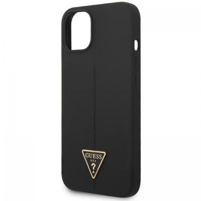 Guess - GUESS iPhone 14 Plus Skal Silicone Triangle - Svart