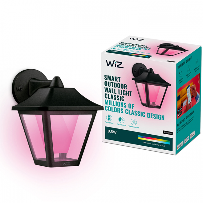 Wiz - WiZ WiFi Smart Classic Vgglampa Utomhus Frg + Varm-kallvit 230V