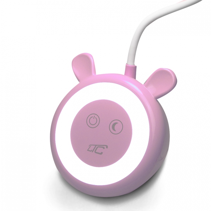 LTC - LTC Justerbar Skrivbords LED-lampa 3W 1200mAh Teddy Bear - Rosa