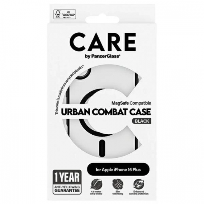 PanzerGlass - CARE By PanzerGlass iPhone 16 Plus Mobilskal MagSafe Urban - Svart